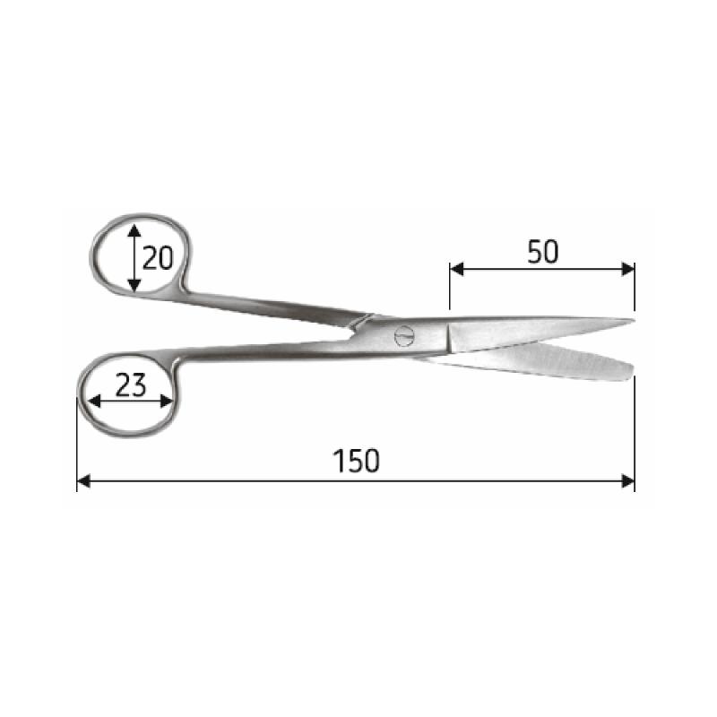 Ножиці N0917 прямі Dressing 15 см, гострий/тупий